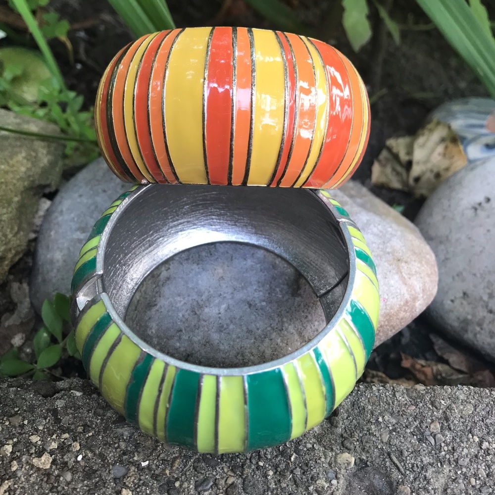 Enamel bangles by The Limited